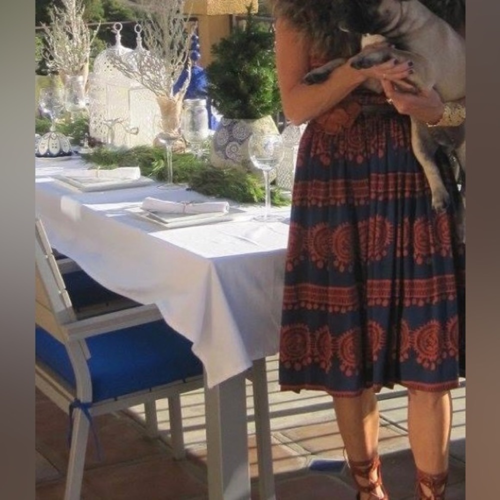 Anthropologie dress by Girls from Savoy. Beautiful. Holidays are here❤️